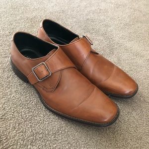 Johnston & Murphy Leather Single Monk Strap Shoe